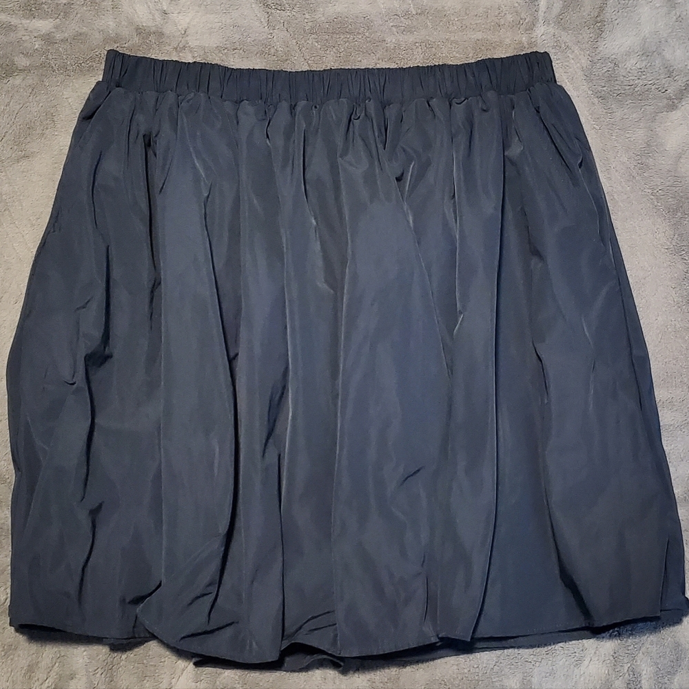 Parachute mini skirt in navy blue
